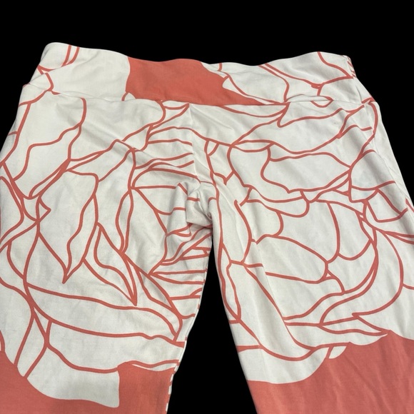 Womens Salt Liko Leggings Sz 1 AOP Hawaiian Tropical Floral Aloha Pink White - Picture 5 of 9